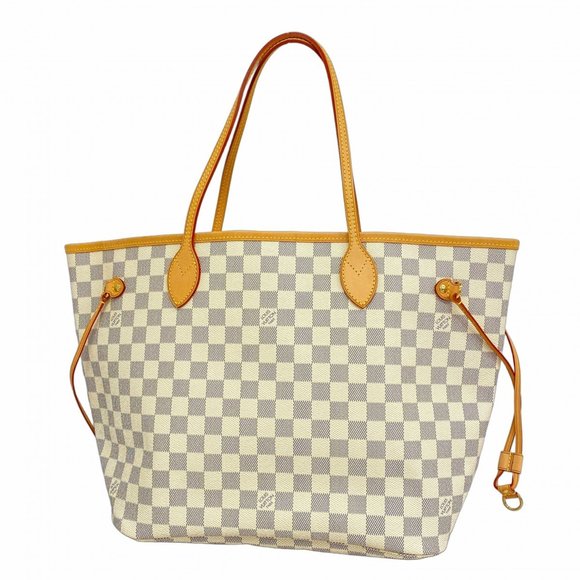 Louis Vuitton Handbags - LOUIS VUITTON White Damier Neverfull MM Tote Bag